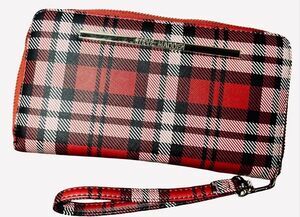Steve Madden Plaid Zip Around Wallet